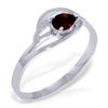 Image 1 : 14k Solid Gold 0.30ct Garnet Ring