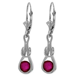 14k Gold 1.30ct Ruby Eternity Earrings
