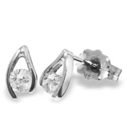 14k White Gold K-M, SI2, 0.20ct Diamond Earrings
