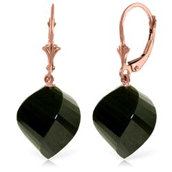 14k Rose Gold 31.0ct Black Spinel Earrings
