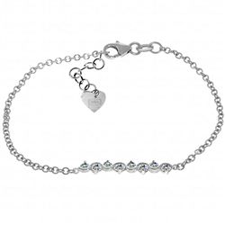 14K White Gold 1.55ct Round Aquamarine Bracelet