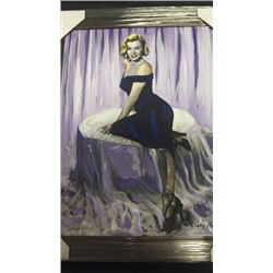 Marilyn Monroe Hand Painted Print