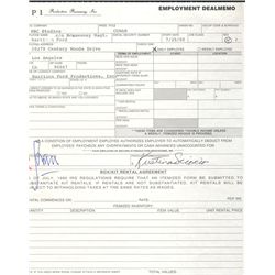 Harrison Ford Employment Deal Memo