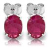 Image 1 : 1.80ct Oval Ruby Stud Earrings in 14k Gold