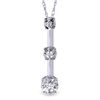 Image 1 : 14k WG 0.10ct K-M, I-3 Graduated Diamond Necklace