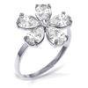 Image 1 : 14k Solid Gold White Topaz & Diamond Ring