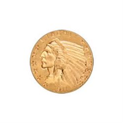 Early Gold Bullion $5 Indian Extra Fine