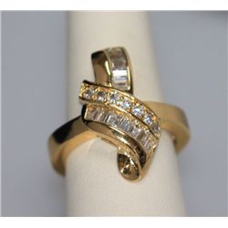 CZ 14K GOLD PLATED RING