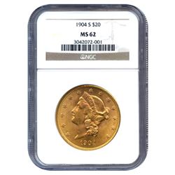 Certified US Gold $20 Liberty MS62 (Dates Our Choice) (