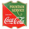 Image 1 : Coca-Cola Hanging 2 Sided Porcelain Sign