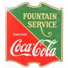 Image 2 : Coca-Cola Hanging 2 Sided Porcelain Sign