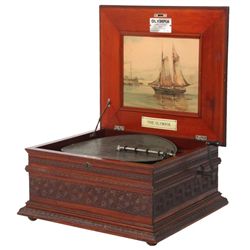 Carved Mahogany Olympia Music Box
