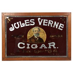 Jules Verne Cigars Reverse Painted Sign