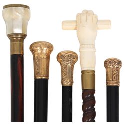 Lot of 5 Antique Canes