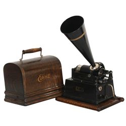 Edison Gem Phonograph In Oak Case