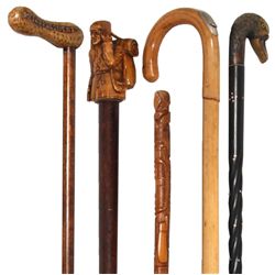 Lot of 5 Antique Canes