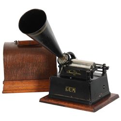Edison Gem Phonograph In Oak Case