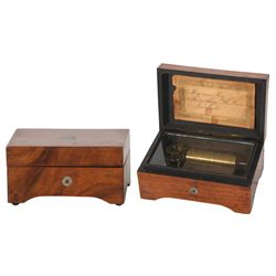 2 Dresser Top Miniature Music Boxes