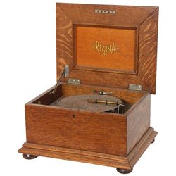 Oak Regina Style 91 Disc Music Box