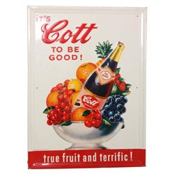 Cott Pop Tin Drink Sign by Stout Sign Co.