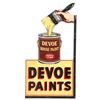 Image 1 : Large Devoe Paint 2 Sided Porcelain Sign