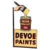 Image 2 : Large Devoe Paint 2 Sided Porcelain Sign