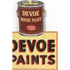 Image 4 : Large Devoe Paint 2 Sided Porcelain Sign