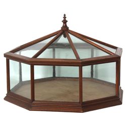 Walnut Terrarium Lift Top Showcase