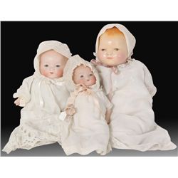 3 Antique Bye-Lo Baby Dolls