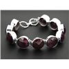 Image 1 : 18.35g Bracelet of Ruby Sterling Silver