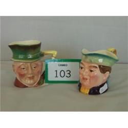 Two small Beswick character jugs 'Mr Micawber ' & 'Mr Varden' £20 - 40...
