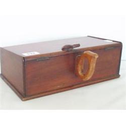 Unusual mahogany cigar box £50 - 80...