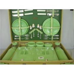 1930's Art Deco green bandalasta Brexton picnic case £40 - 60...