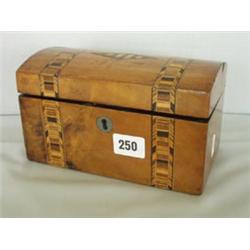 Walnut tea caddy £50 - 80...