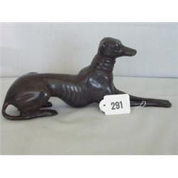 Small bronze figure of greyhound £30 - 50...