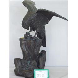 Bronze figure of eagle feeding young £200 - 400...