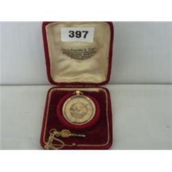 18ct gold ladies pocket watch with key £80 - 120...