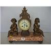 19th century French eight day strike clock with gilt metal figures £150 - 200...