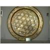 Large brass and silver inlaid charger approx. 24" in diameter, centre piece of brass section in 1...