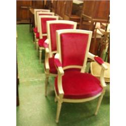 Set of six painted Louis XV style dining chairs £400 - 500...