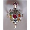Image 1 : Tourtoise Shape Ring of weight 4.790g of 9 stones(Emerald,Ruby,Pearl,Sapphire,CZ,Citrine)