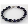 Image 1 : 102.07CTW 7" BLACK FRESHWATER PEARL BRACELET METAL LOCK PHILIPPINES