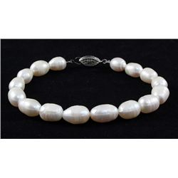 84.50CTW 7" WHITE FRESHWATER PEARL BRACELET METAL LOCK PHILIPPINES