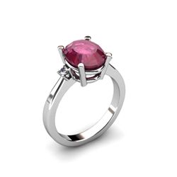 Ruby 3.15ctw Ring 14kt White Gold