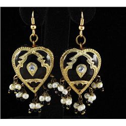 8.10GRAM INDIAN HANDMADE LAKH FASHION HEART EARRING