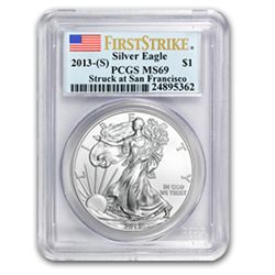 2013 (S) Silver American Eagle MS-69 NGC (Early Releases)