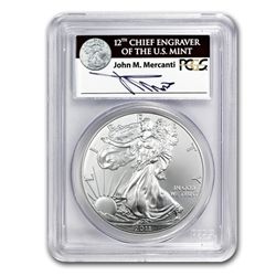 2011 (W) 1 oz Silver American Eagle MS-70 PCGS West Point Label
