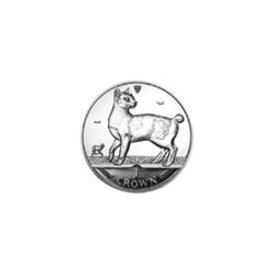 Isle of man 1994 1 Crown Silver Proof Japanese Bobtail Cat
