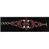 Image 1 : RUBY CORRUNDUM 74.40GRAMS FASHION SILVER BRACELET