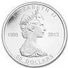 Image 2 : 2013 1 oz Silver Canadian-25th Anniv. of the Silver Maple -Gilded